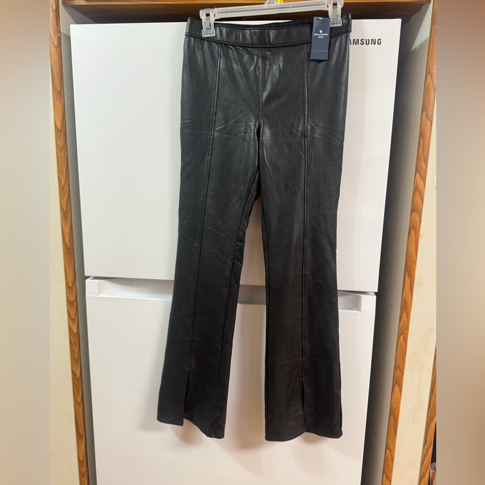 Abercrombie Kids Black Leather Pants